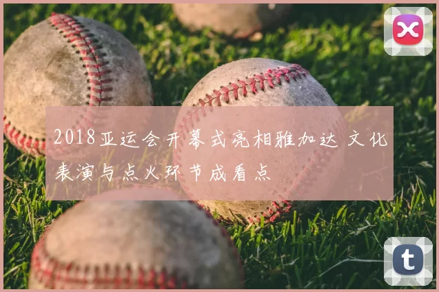 2018亚运会开幕式亮相雅加达 文化表演与点火环节成看点